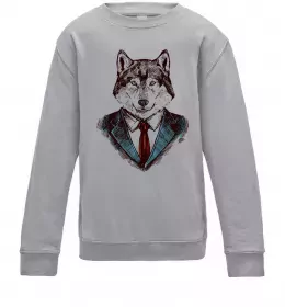 Детский Свитшот Вовк стрибок Черный фото