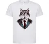 Детская футболка Вовк в краватці Белый Детская футболка Вовк в краватці Белый фото
