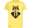 Детская футболка Вовк в краватці Лимонный Детская футболка Вовк в краватці Лимонный фото