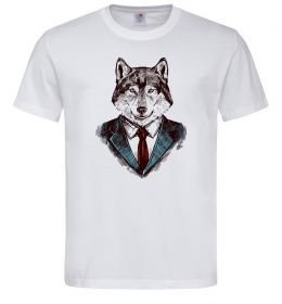 Чоловіча футболка Вовк в краватці Чоловіча футболка Вовк в краватці