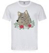 Мужская футболка Волк в цветах Белый фото