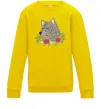 Детский Свитшот Вовк в квітах Солнечно желтый фото