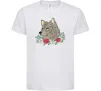 Детская футболка Вовк в квітах Белый фото