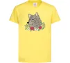 Детская футболка Вовк в квітах Лимонный фото