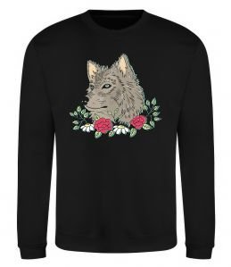 Свитшот Вовк в квітах
