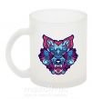 Чашка скляна Разноцветный волк Фроузен фото
