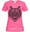 Женская футболка Wolf drawing Ярко-розовый фото