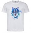 Мужская футболка Watercolor wolf Белый фото