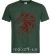 Чоловіча футболка Бордовый волк Темно-зелений фото