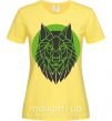 Женская футболка Round wolf Лимонный фото