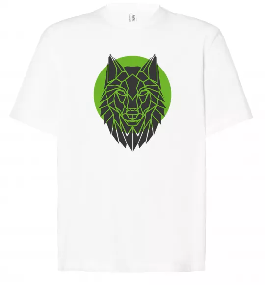 Футболка Оверсайз Round wolf Белый фото