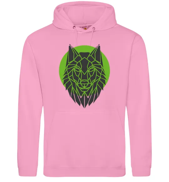 Женская толстовка (худи) Round wolf Розовый фото