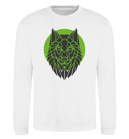 Свитшот Round wolf Белый фото