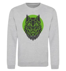 Світшот Round wolf Сірий меланж фото