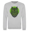 Свитшот Round wolf Серый меланж фото