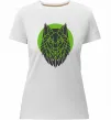 Жіноча преміум футболка Round wolf Білий фото