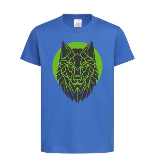 Дитяча футболка Round wolf Яскраво-синій фото