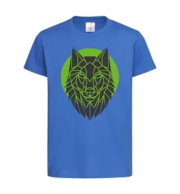 Дитяча футболка Round wolf Яскраво-синій фото