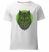 Мужская премиум футболка Round wolf Белый фото