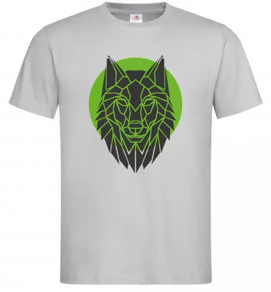 Чоловіча футболка Round wolf Сірий фото