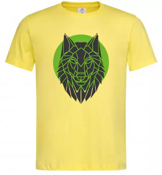 Чоловіча футболка Round wolf Лимонний фото