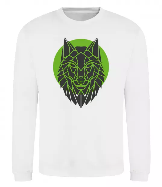 Світшот Round wolf Білий фото