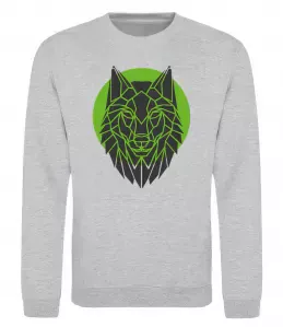 Світшот Round wolf Сірий меланж фото