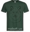 Мужская футболка Волк Темно-зеленый фото