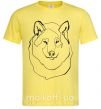 Чоловіча футболка Волк Лимонний фото