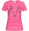 Жіноча футболка Волк Яскраво-рожевий фото
