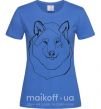 Жіноча футболка Волк Яскраво-синій фото