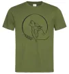 Мужская футболка Wolf curves Оливковый Мужская футболка Wolf curves Оливковый фото