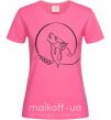 Женская футболка Wolf curves Ярко-розовый фото