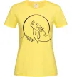 Женская футболка Wolf curves Лимонный фото