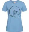 Женская футболка Wolf curves Голубой фото