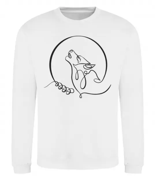 Світшот Wolf curves Білий фото