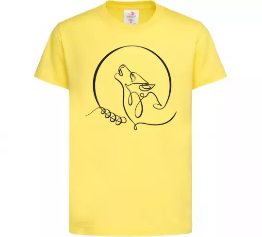 Детская футболка Wolf curves Лимонный фото