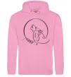 Мужская толстовка (худи) Wolf curves Розовый фото