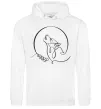 Чоловіча толстовка (худі) Wolf curves Білий фото