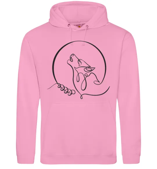 Жіноча толстовка (худі) Wolf curves Рожевий фото