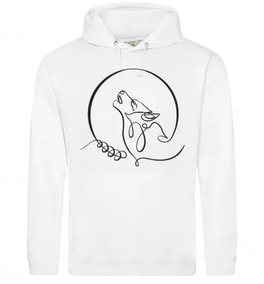 Женская толстовка (худи) Wolf curves Белый фото