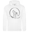 Женская толстовка (худи) Wolf curves Белый Женская толстовка (худи) Wolf curves Белый фото