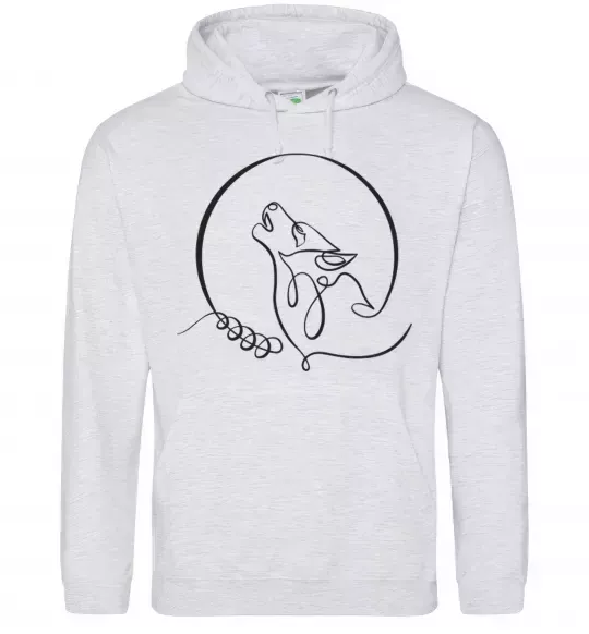 Женская толстовка (худи) Wolf curves Серый меланж фото