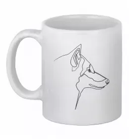 Чашка керамическая Вовк стрибок Белый фото