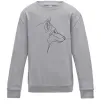 Детский Свитшот Wolf line drawing Серый меланж Детский Свитшот Wolf line drawing Серый меланж фото