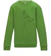 Детский Свитшот Wolf line drawing Лаймовый Детский Свитшот Wolf line drawing Лаймовый фото