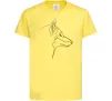 Дитяча футболка Wolf line drawing Лимонний фото