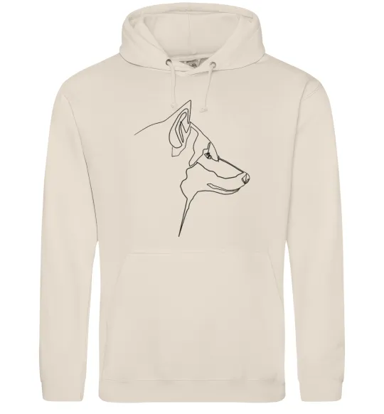 Женская толстовка (худи) Wolf line drawing Таш фото