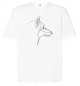 Футболка Оверсайз Вовк ліс Белый фото