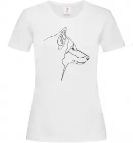 Женская футболка Вовк голова Черный фото